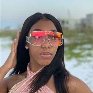 Iridescent Pink Fashion Glasses